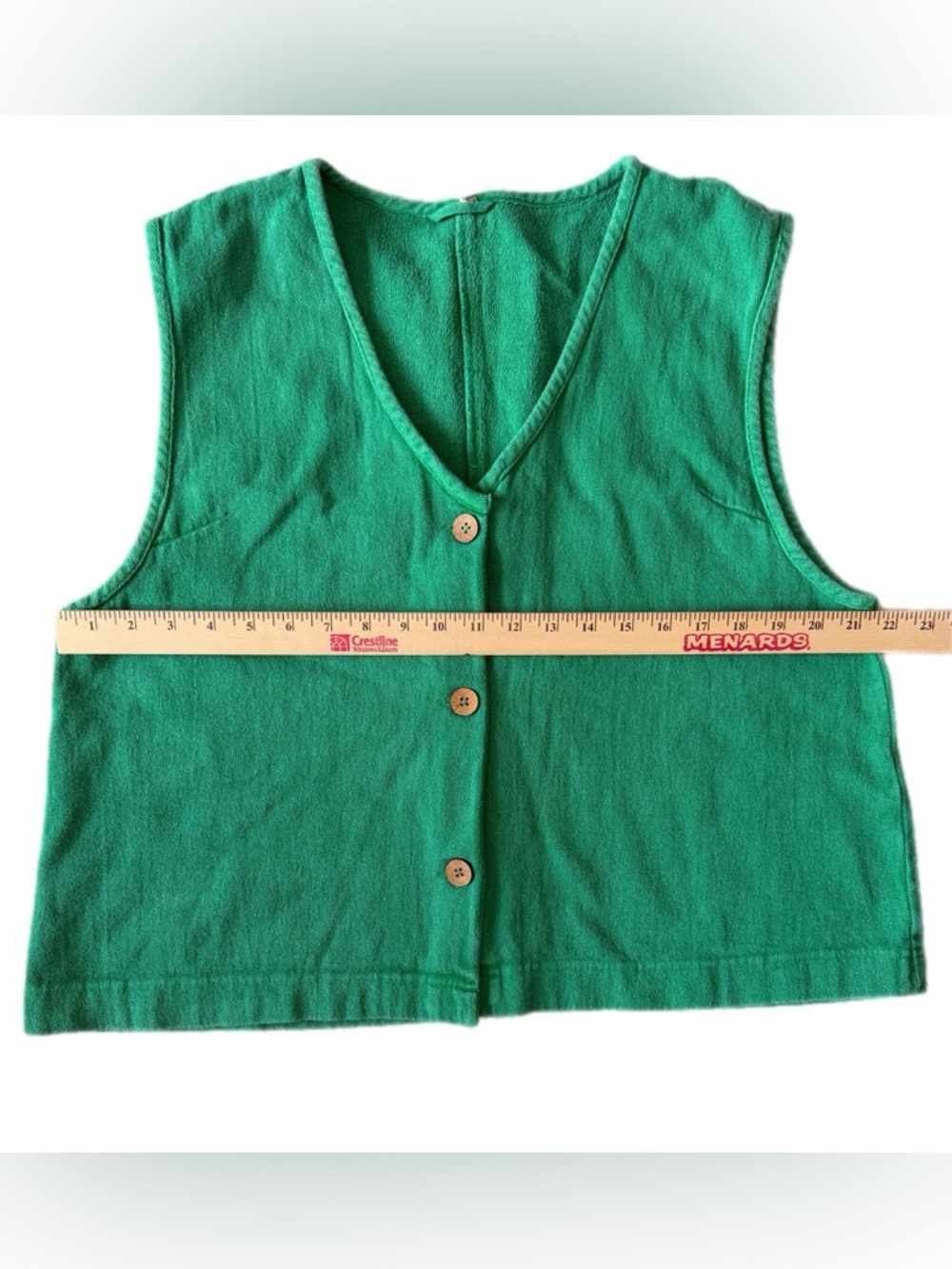 Free People So Fresh Vest Only 
Size Large Boho Boxy Green - Picture 14 of 14